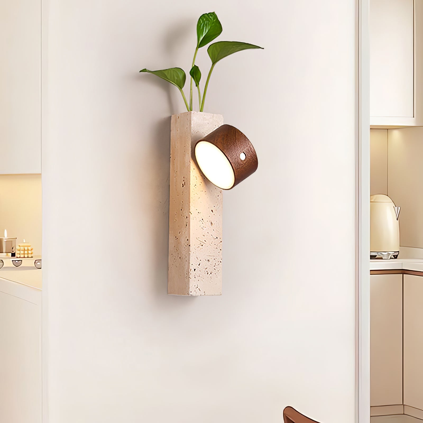 Wood Nordic Inspired Adjustable Wall Light