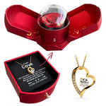 Load image into Gallery viewer, Eternal Rose Box "To My Love" With Diamond Heart Necklace
