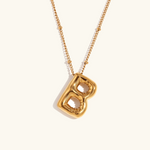 Load image into Gallery viewer, Balloon Gold Initial Necklace
