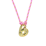 Load image into Gallery viewer, Chunky Gemstone Accented Initial Rope Necklace
