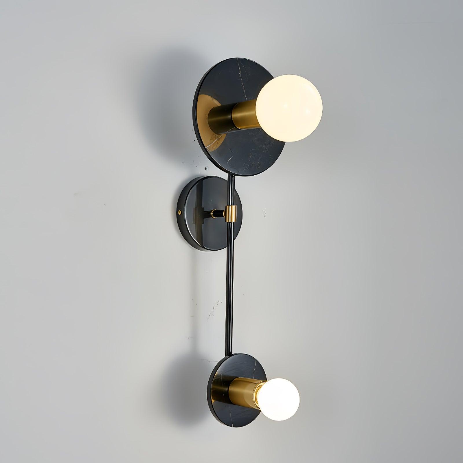 Marble Balance Scale Brass Finish Wall Sconce
