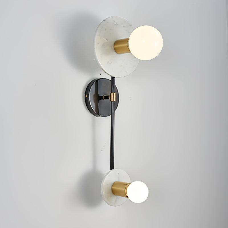 Marble Balance Scale Brass Finish Wall Sconce