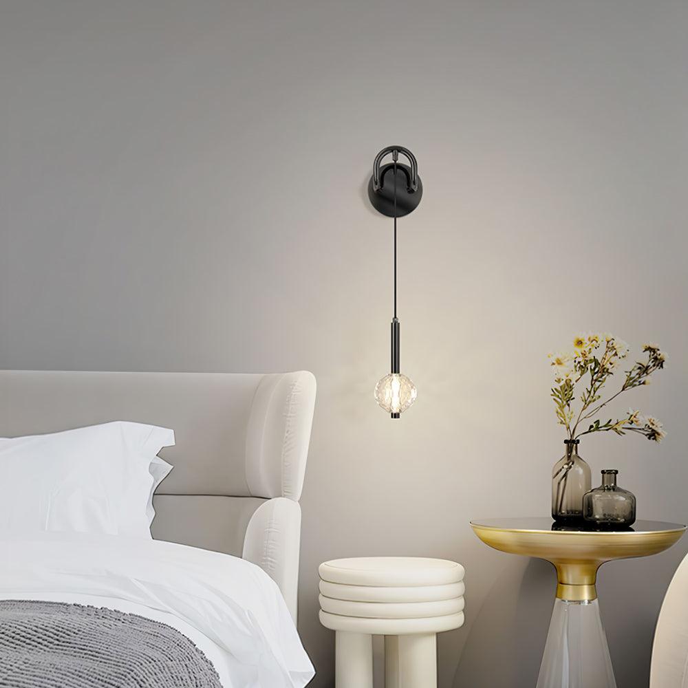 Orb Elegant Handblown Seeded Glass Wall Sconce