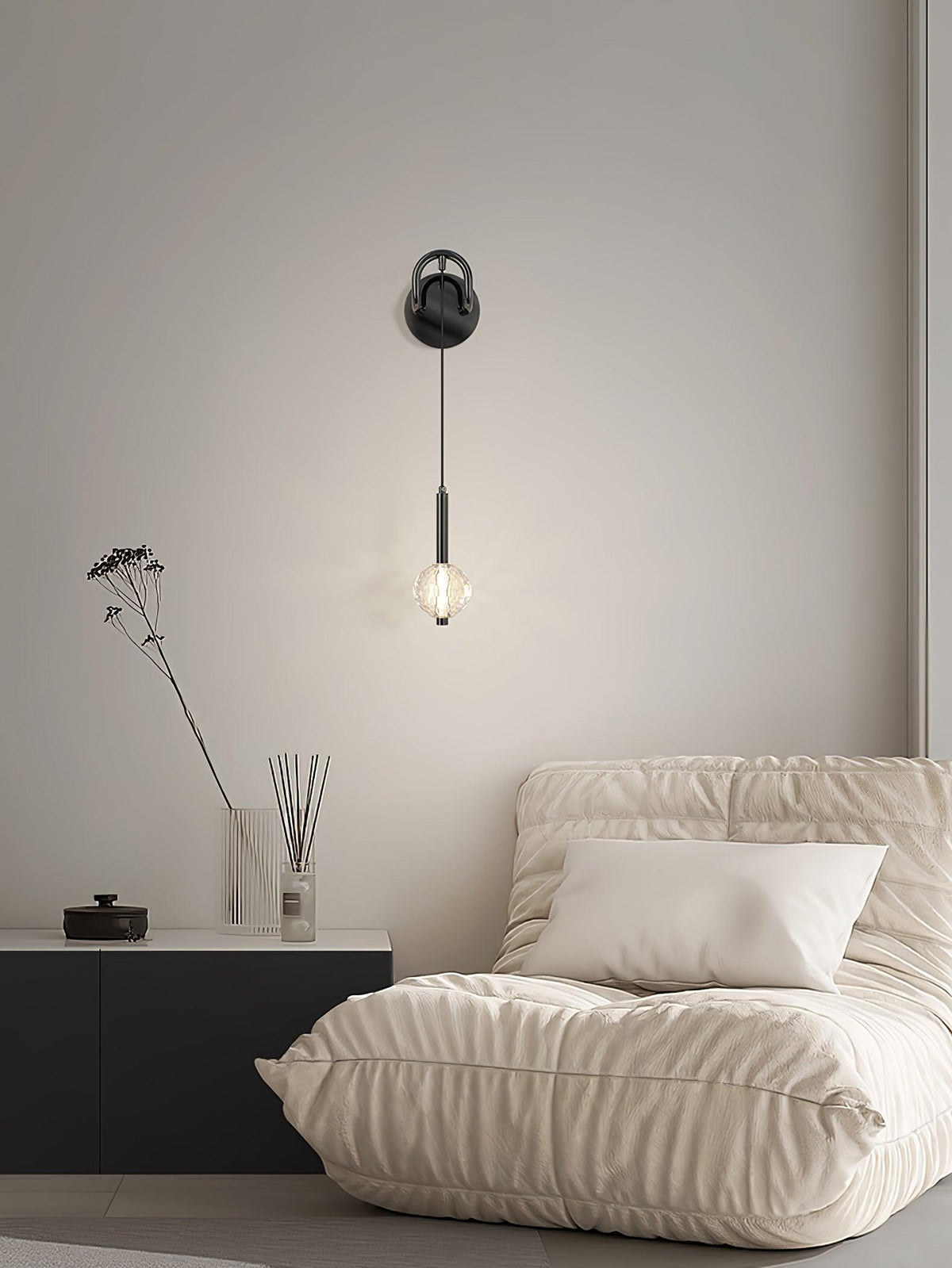 Orb Elegant Handblown Seeded Glass Wall Sconce