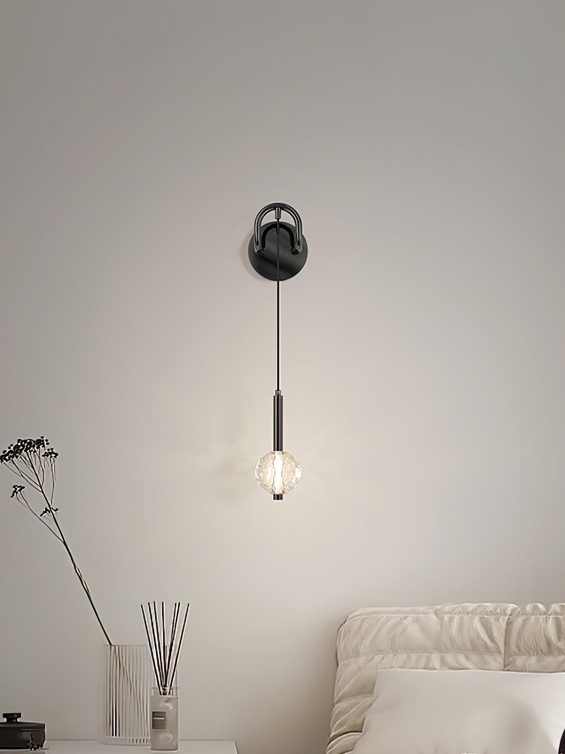 Orb Elegant Handblown Seeded Glass Wall Sconce