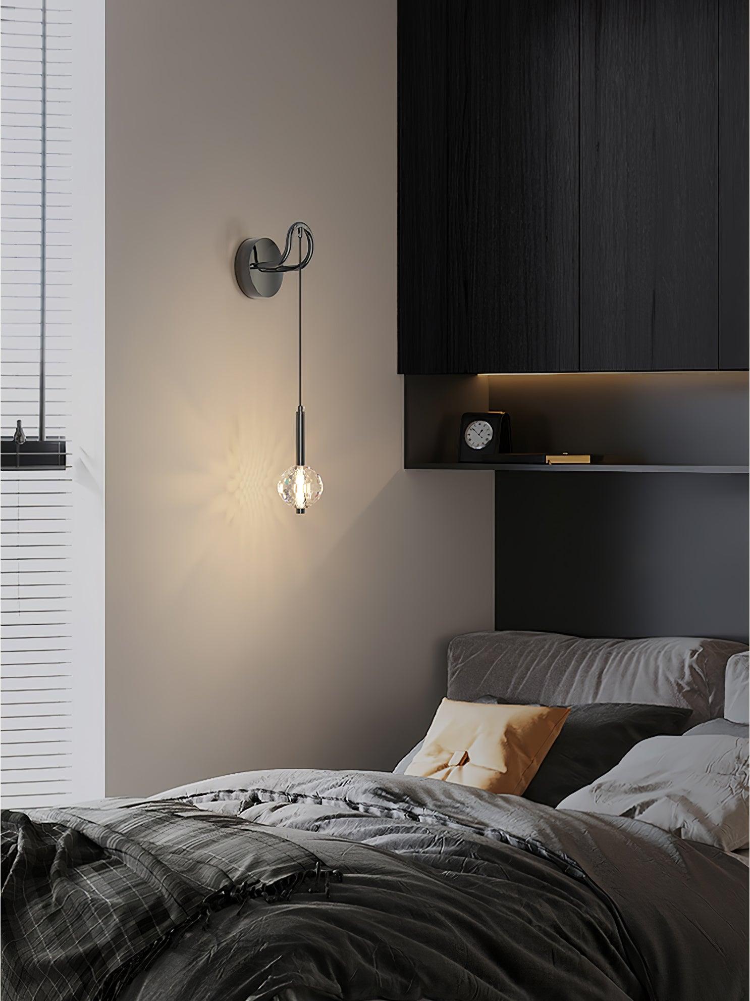 Orb Elegant Handblown Seeded Glass Wall Sconce