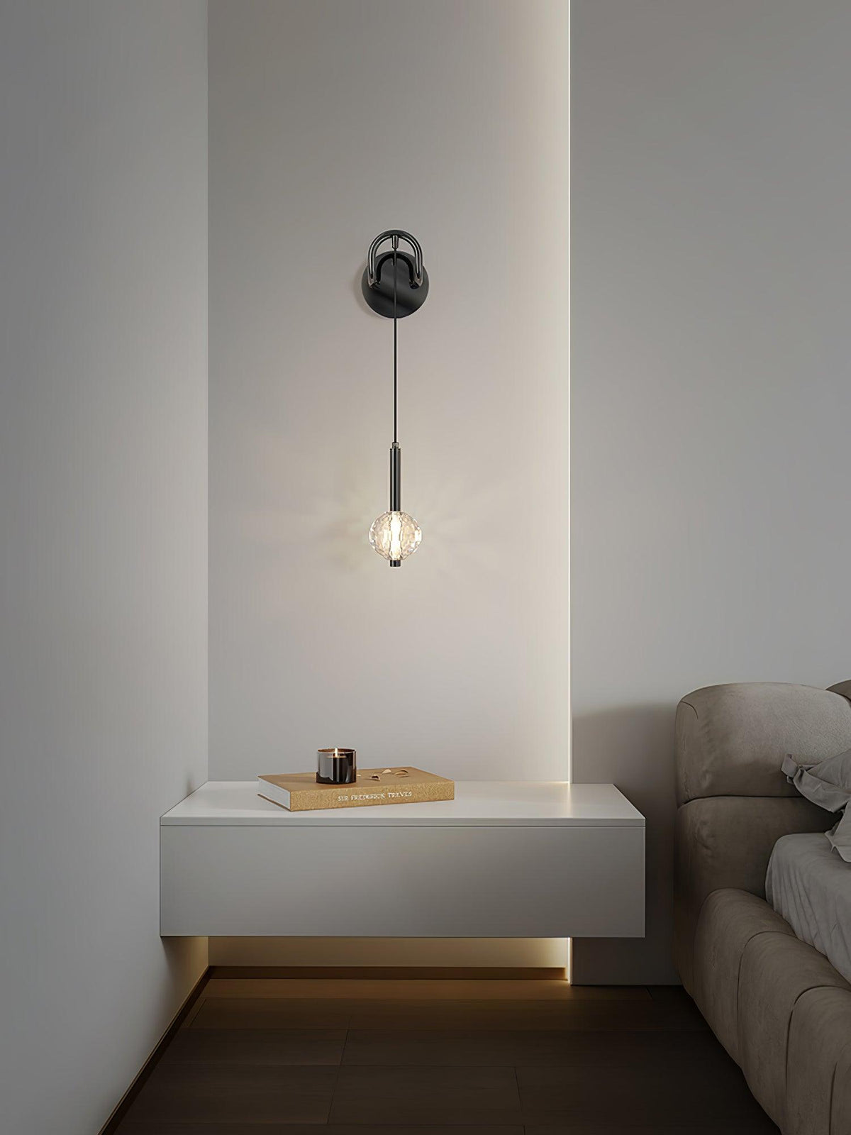 Orb Elegant Handblown Seeded Glass Wall Sconce