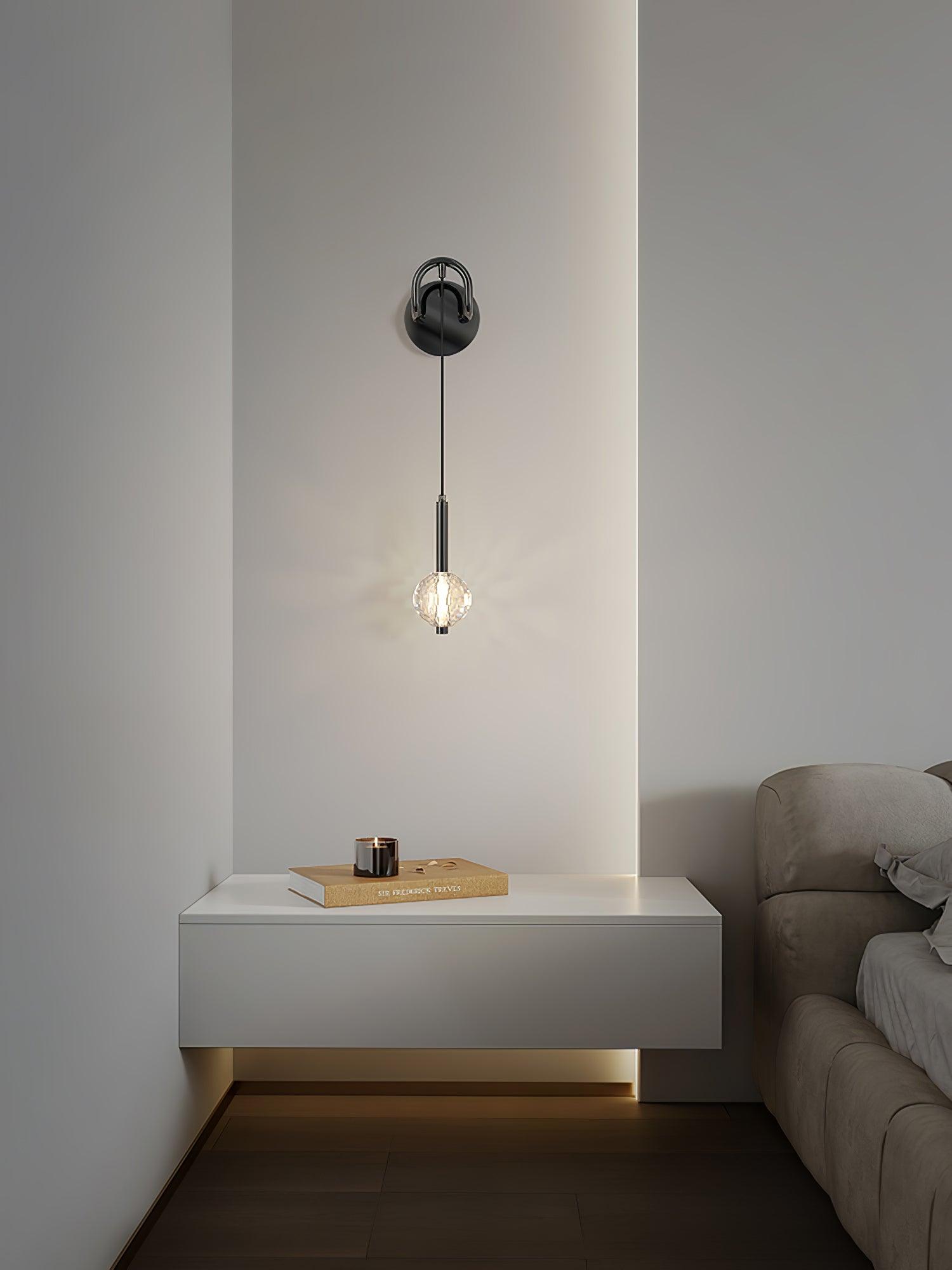 Orb Elegant Handblown Seeded Glass Wall Sconce