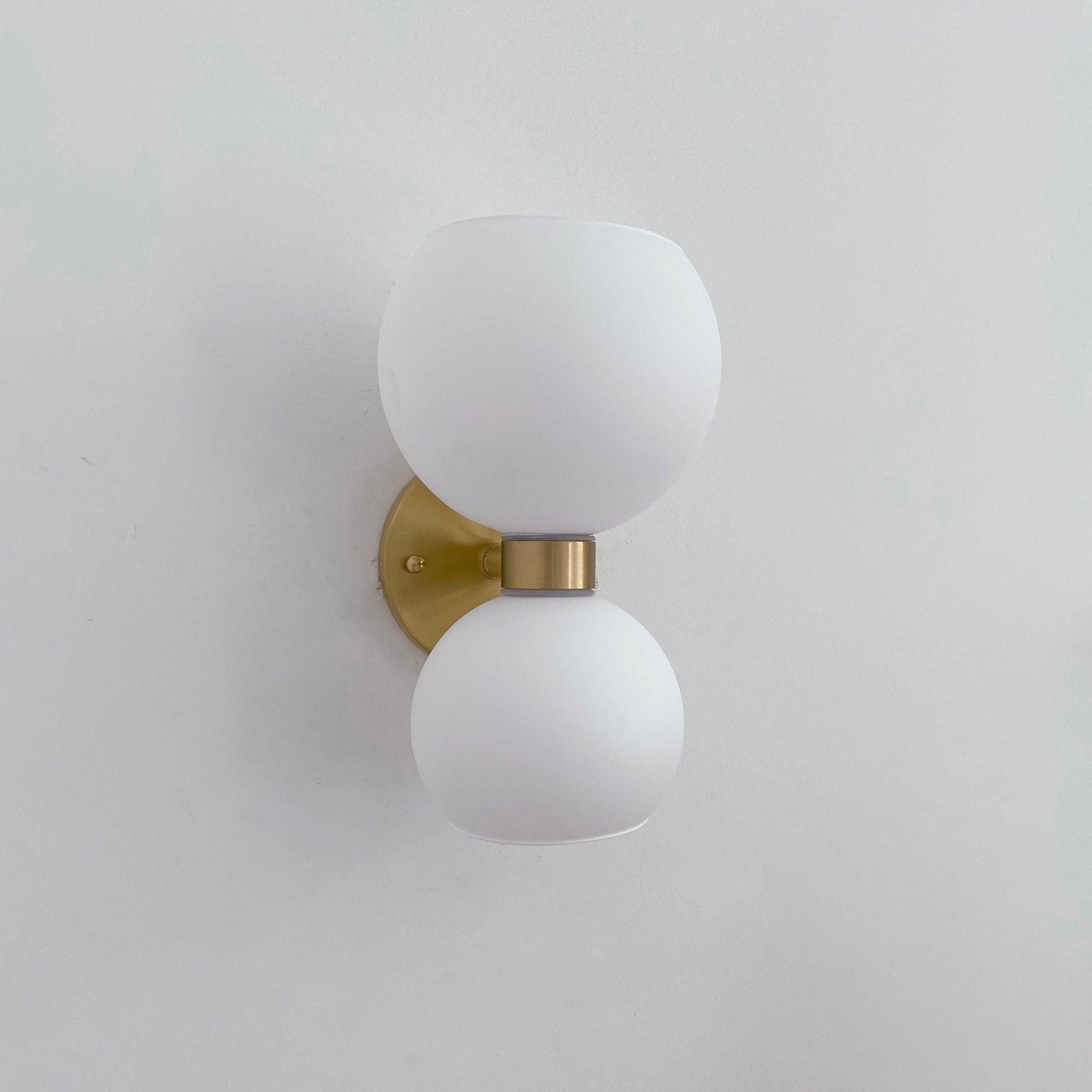 Round Opal Glass Nordic Inspired Wall Sconce