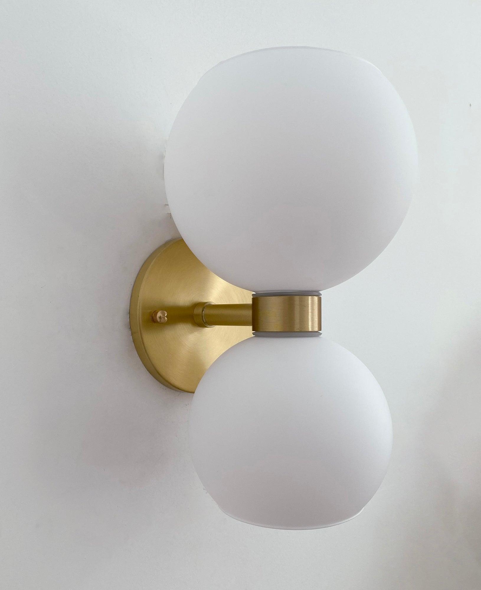 Round Opal Glass Nordic Inspired Wall Sconce