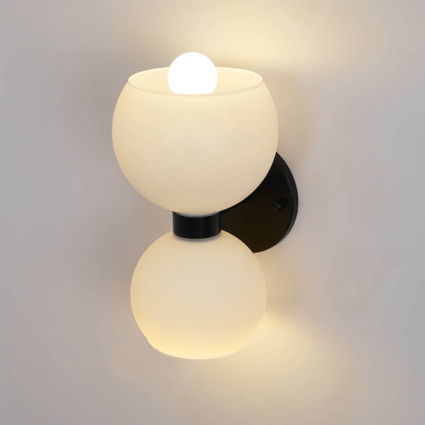 Round Opal Glass Nordic Inspired Wall Sconce