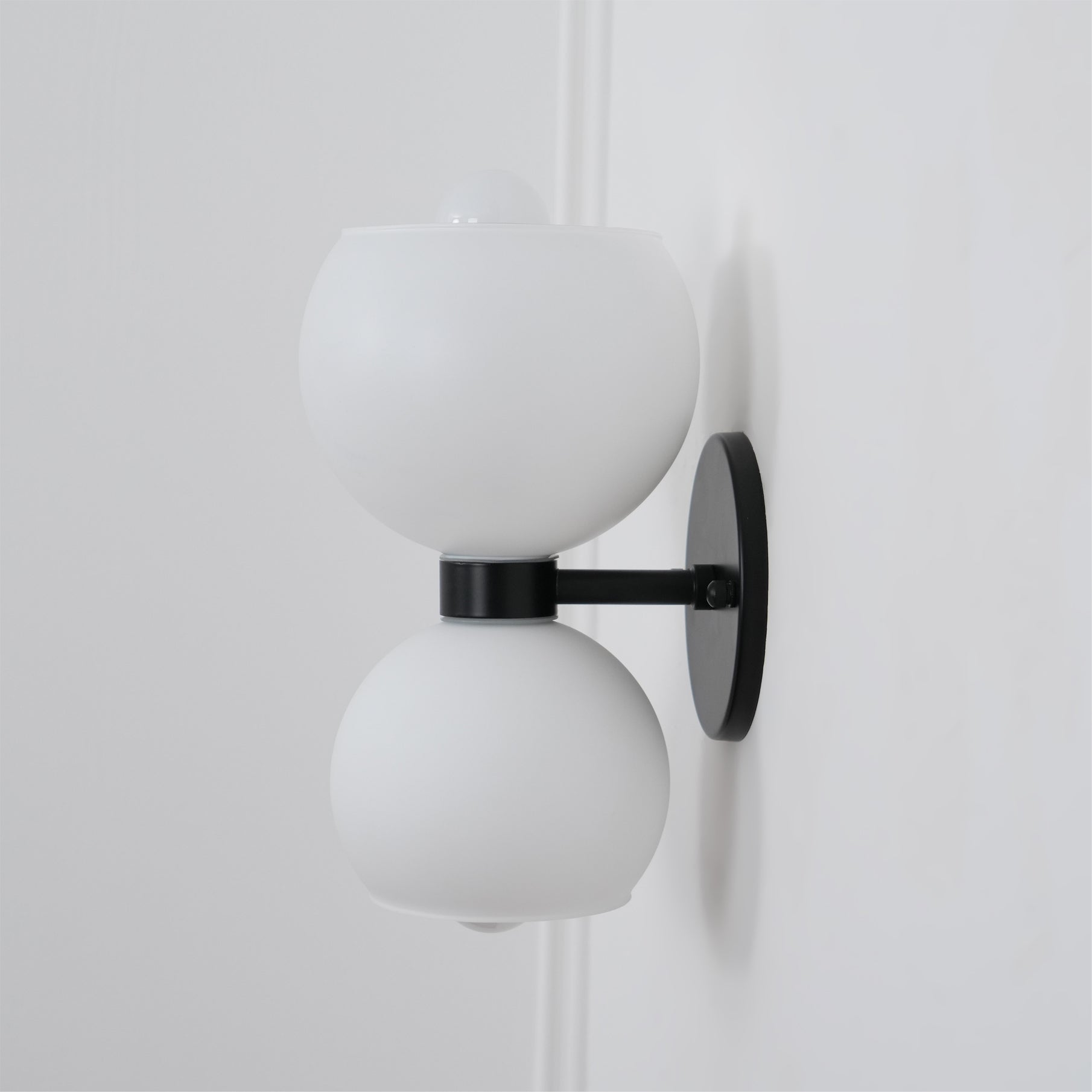 Round Opal Glass Nordic Inspired Wall Sconce