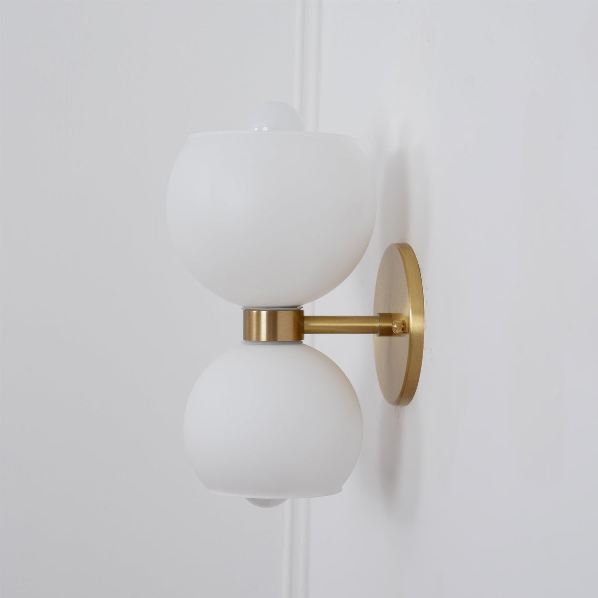 Round Opal Glass Nordic Inspired Wall Sconce