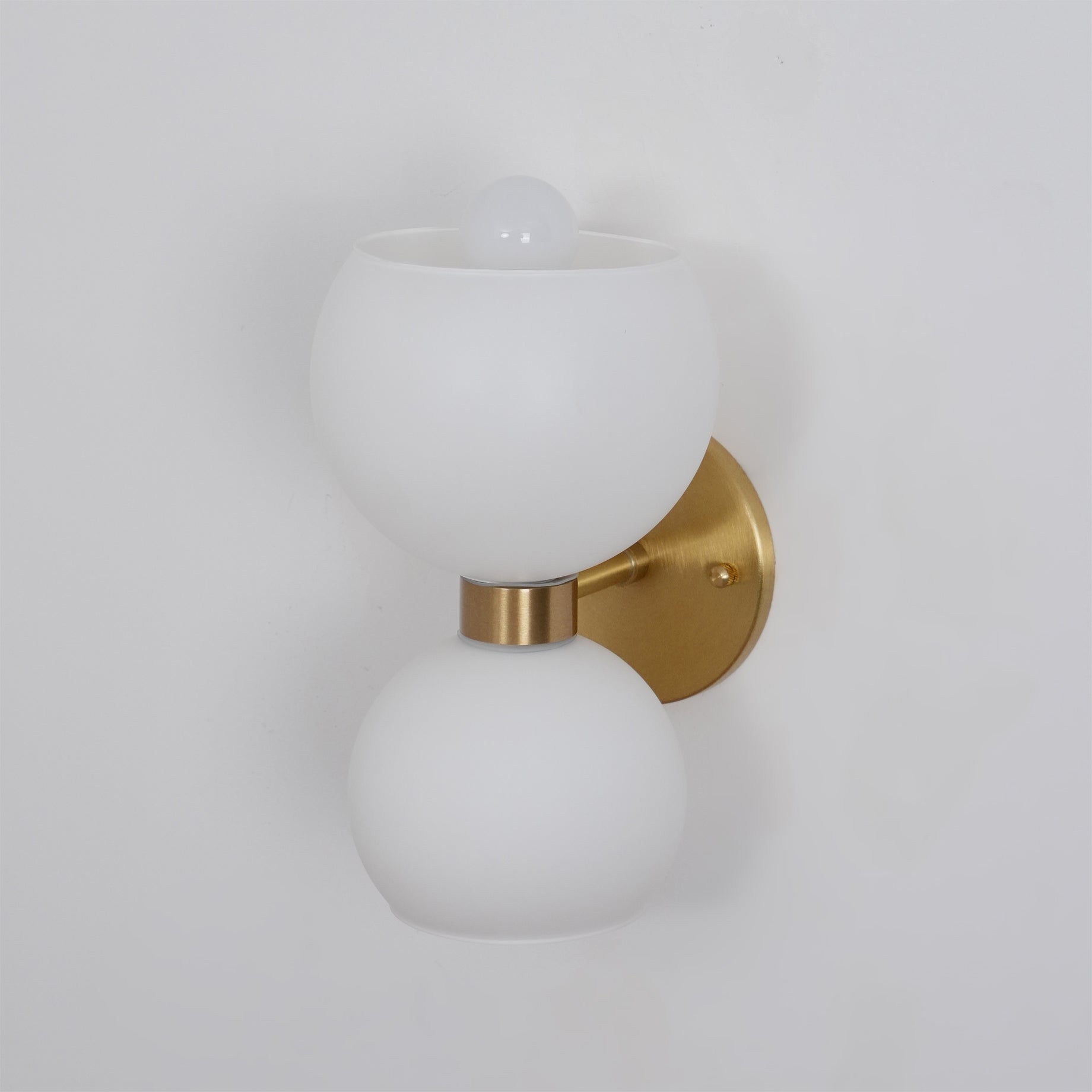 Round Opal Glass Nordic Inspired Wall Sconce