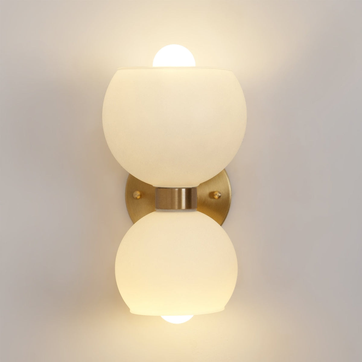 Round Opal Glass Nordic Inspired Wall Sconce
