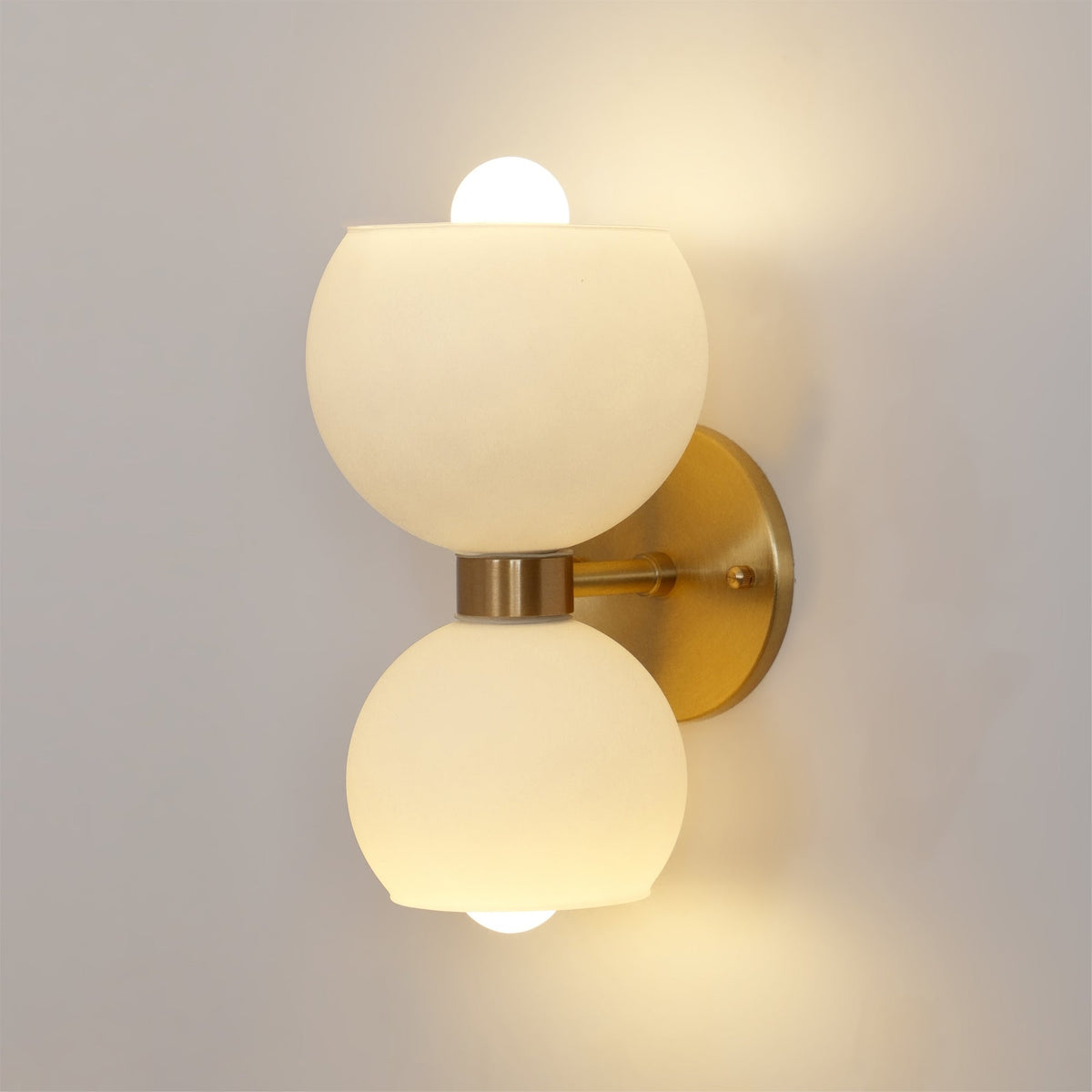 Round Opal Glass Nordic Inspired Wall Sconce