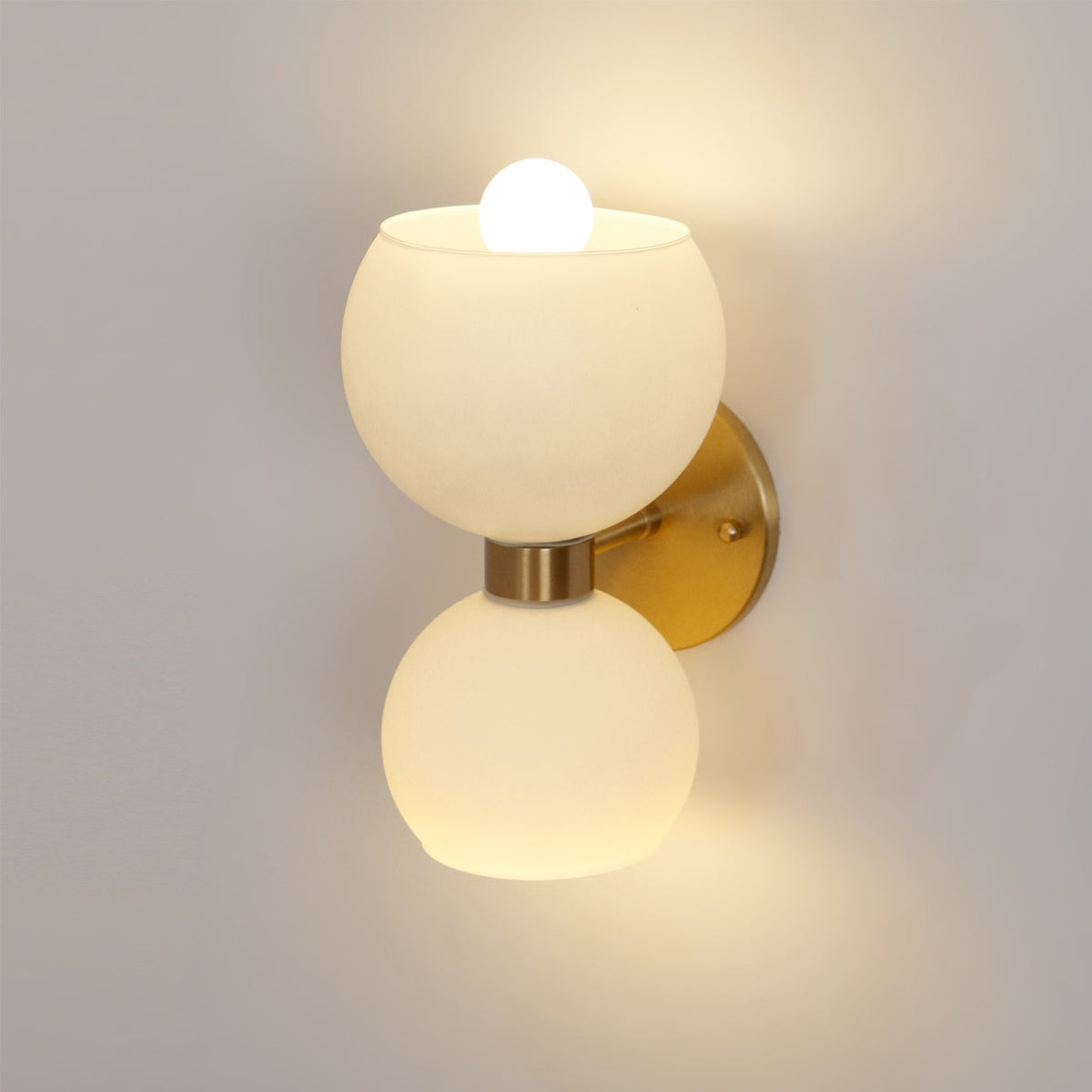 Round Opal Glass Nordic Inspired Wall Sconce