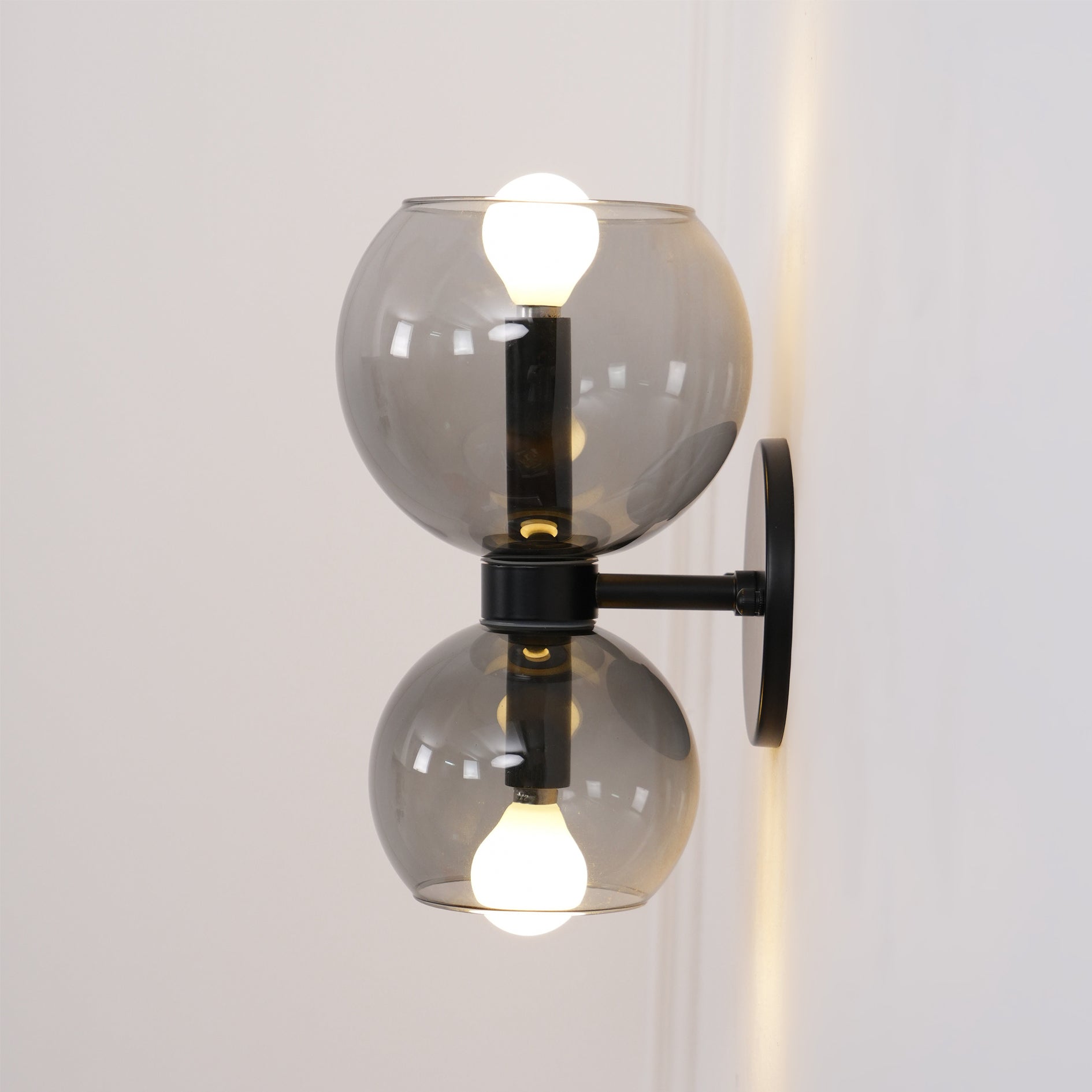 Round Opal Glass Nordic Inspired Wall Sconce