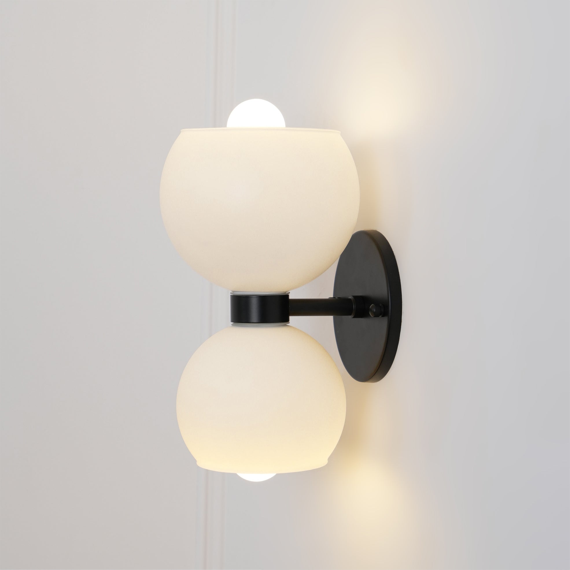 Round Opal Glass Nordic Inspired Wall Sconce