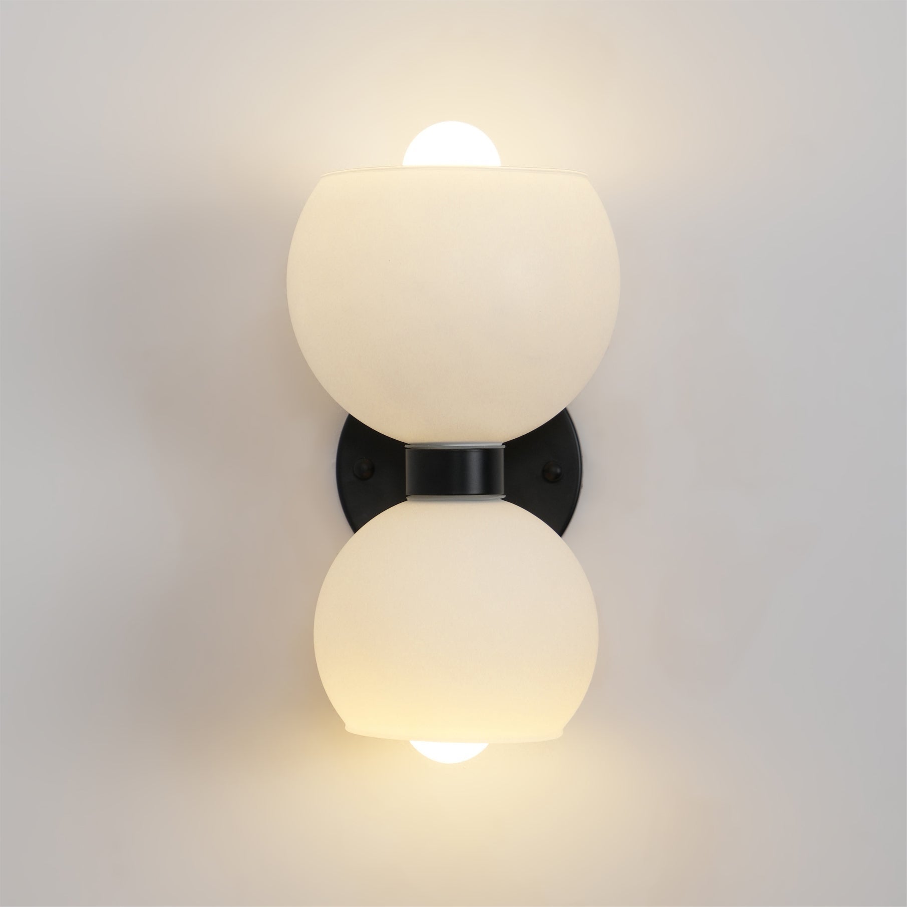 Round Opal Glass Nordic Inspired Wall Sconce