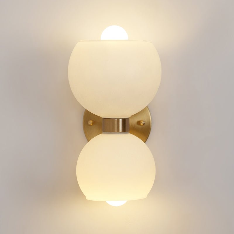 Round Opal Glass Nordic Inspired Wall Sconce