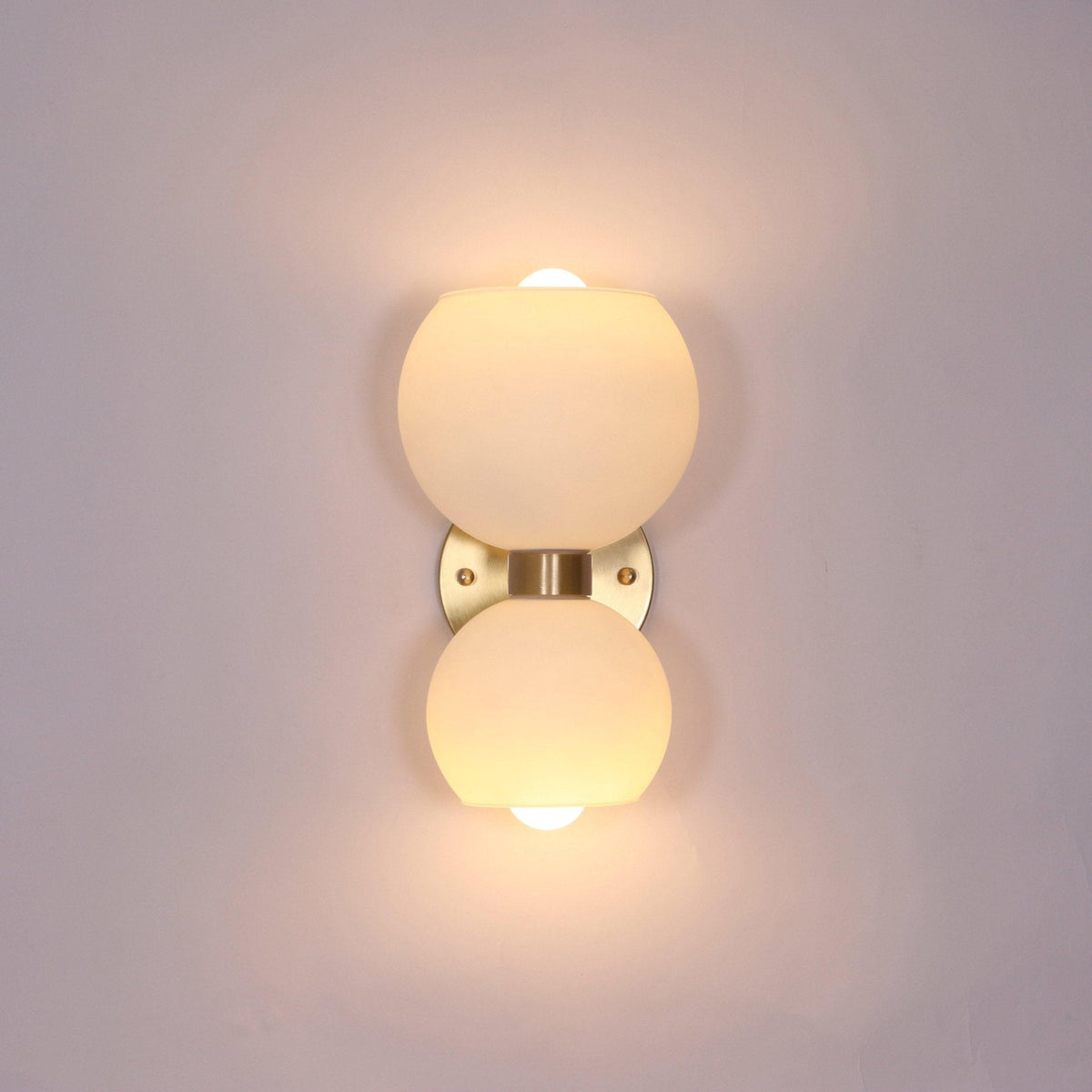 Round Opal Glass Nordic Inspired Wall Sconce