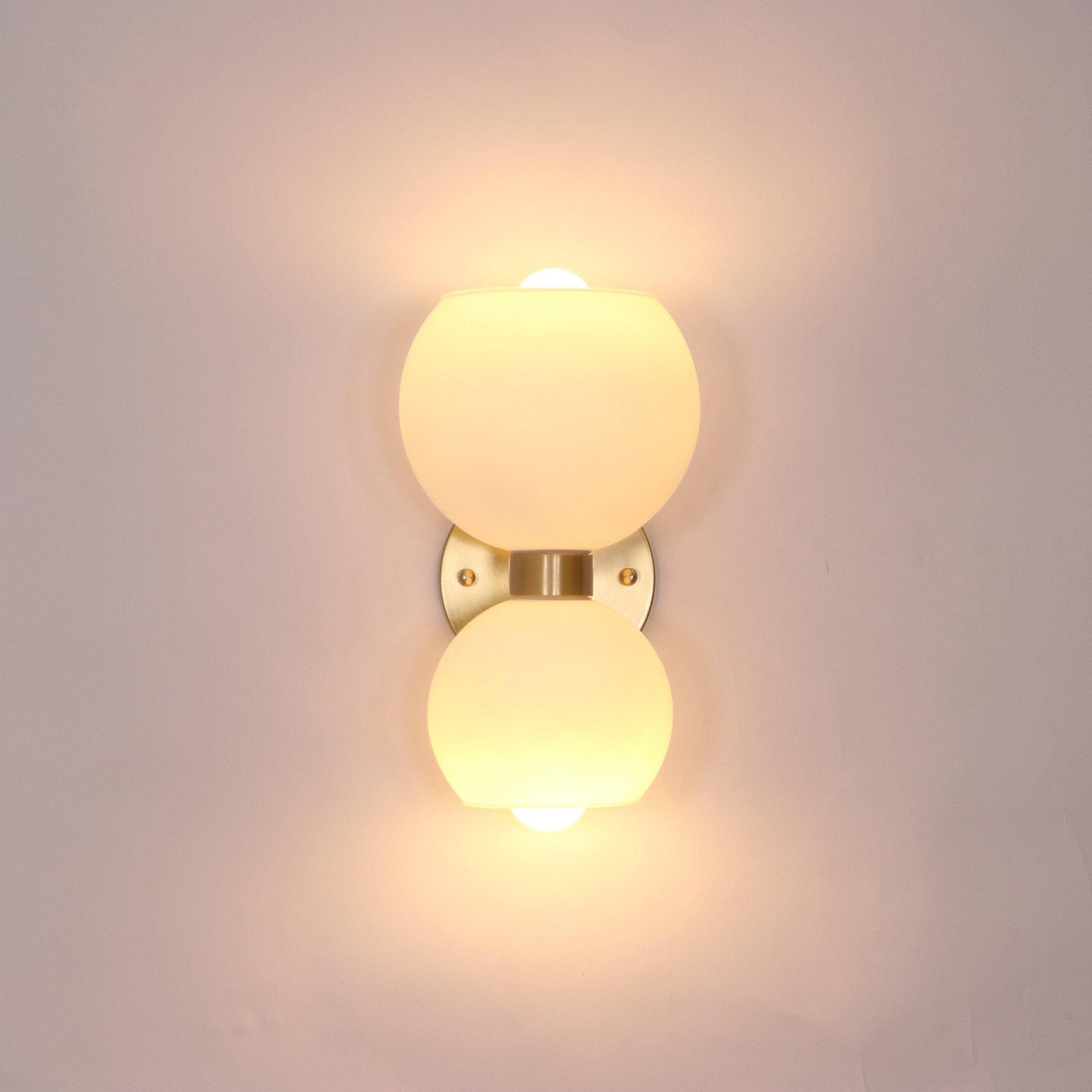 Round Opal Glass Nordic Inspired Wall Sconce