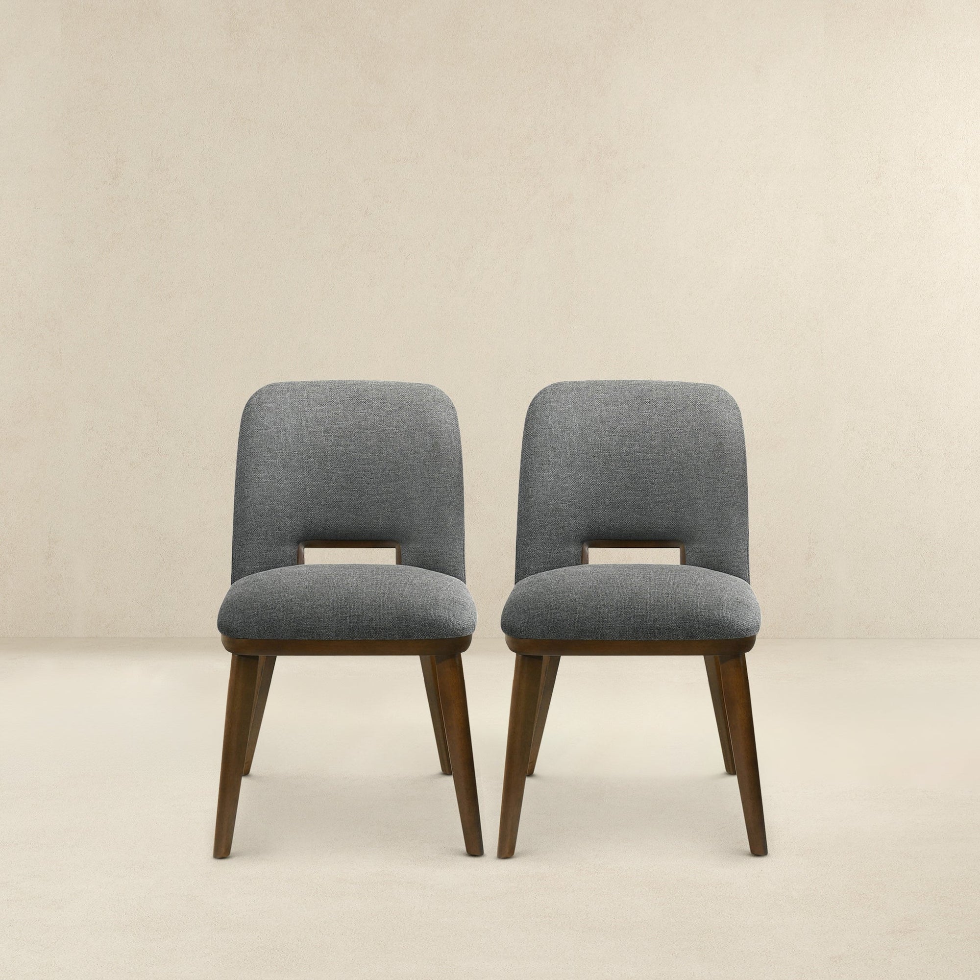 Elegant Dark Grey Fabric Dining Chairs for Dining Spaces