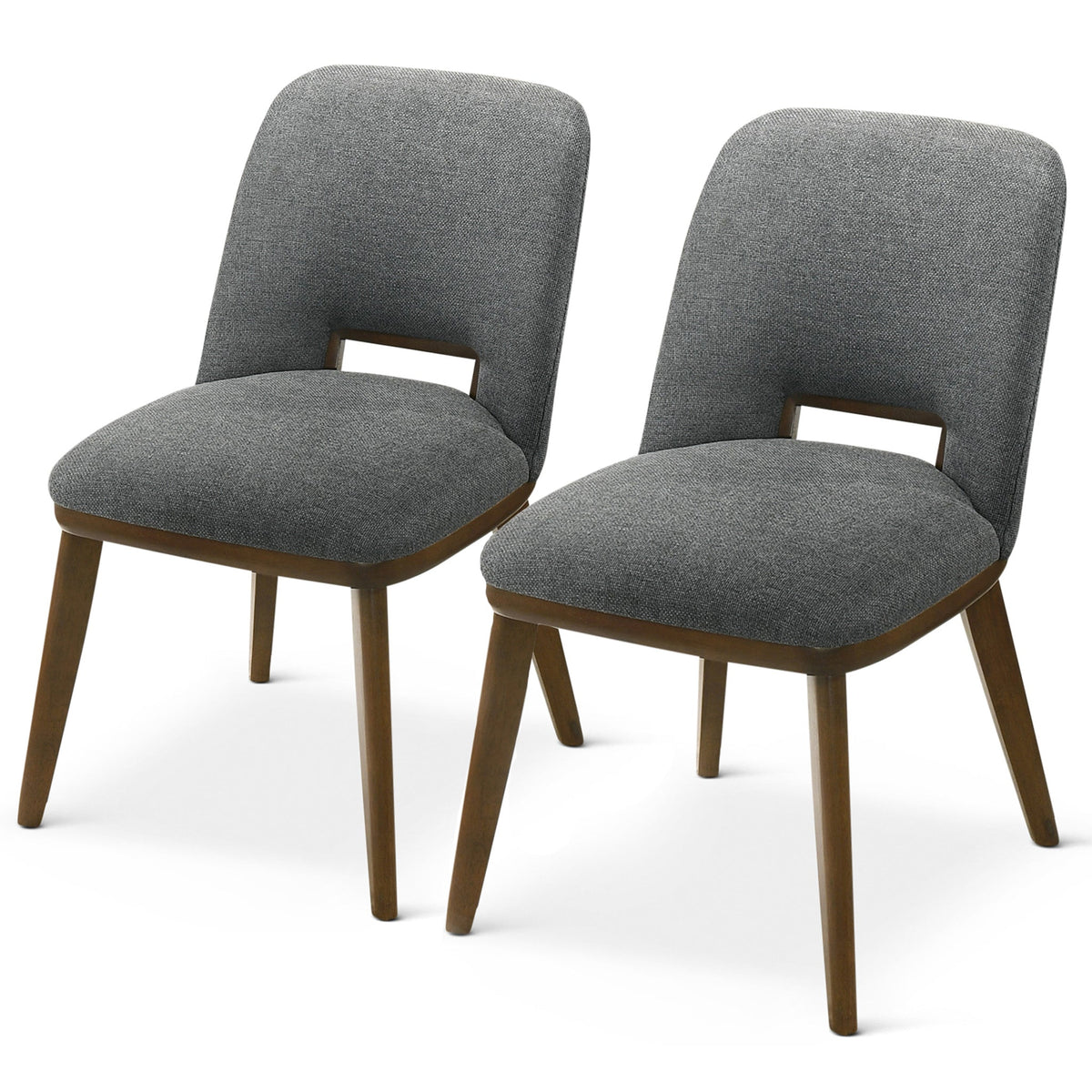 Elegant Dark Grey Fabric Dining Chairs for Dining Spaces