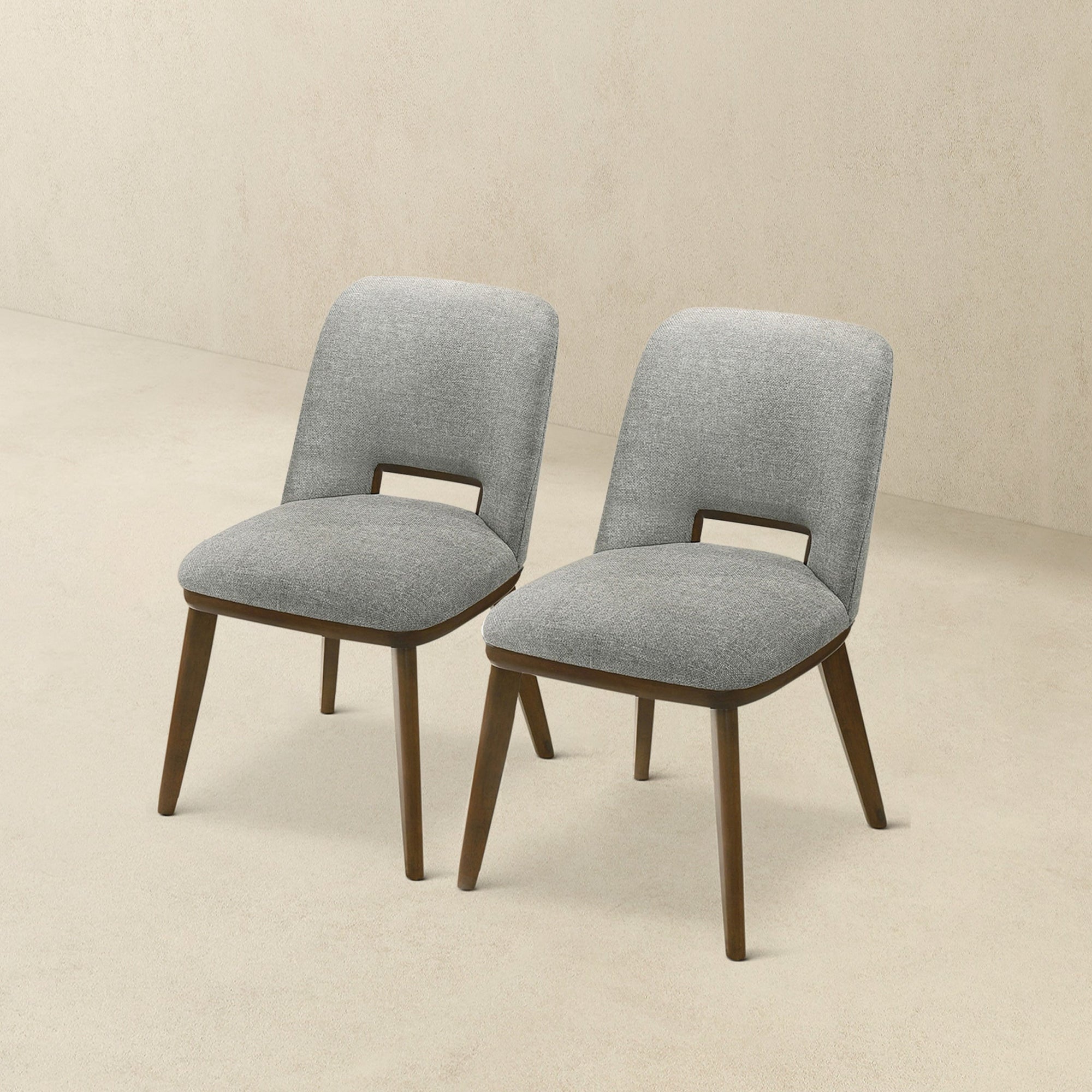 Luxury Light Grey Fabric Dining Chairs for Dining Spaces