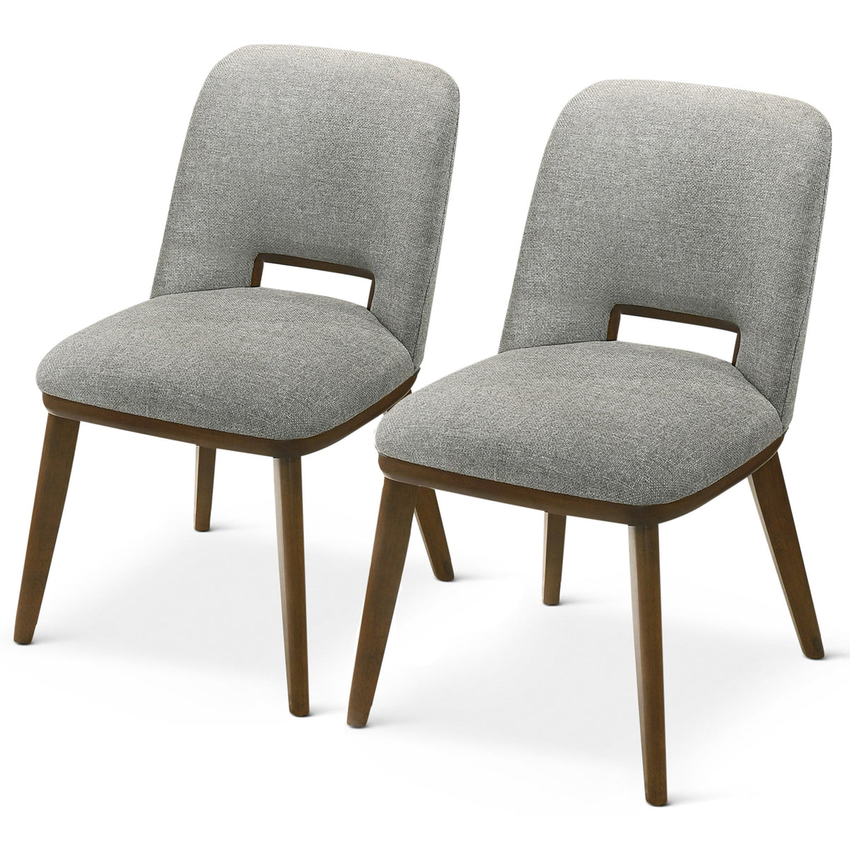 Luxury Light Grey Fabric Dining Chairs for Dining Spaces