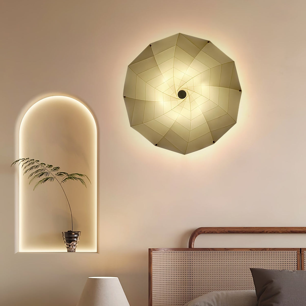 Sculpted Bloom Petal Contemporary Wall Lamp