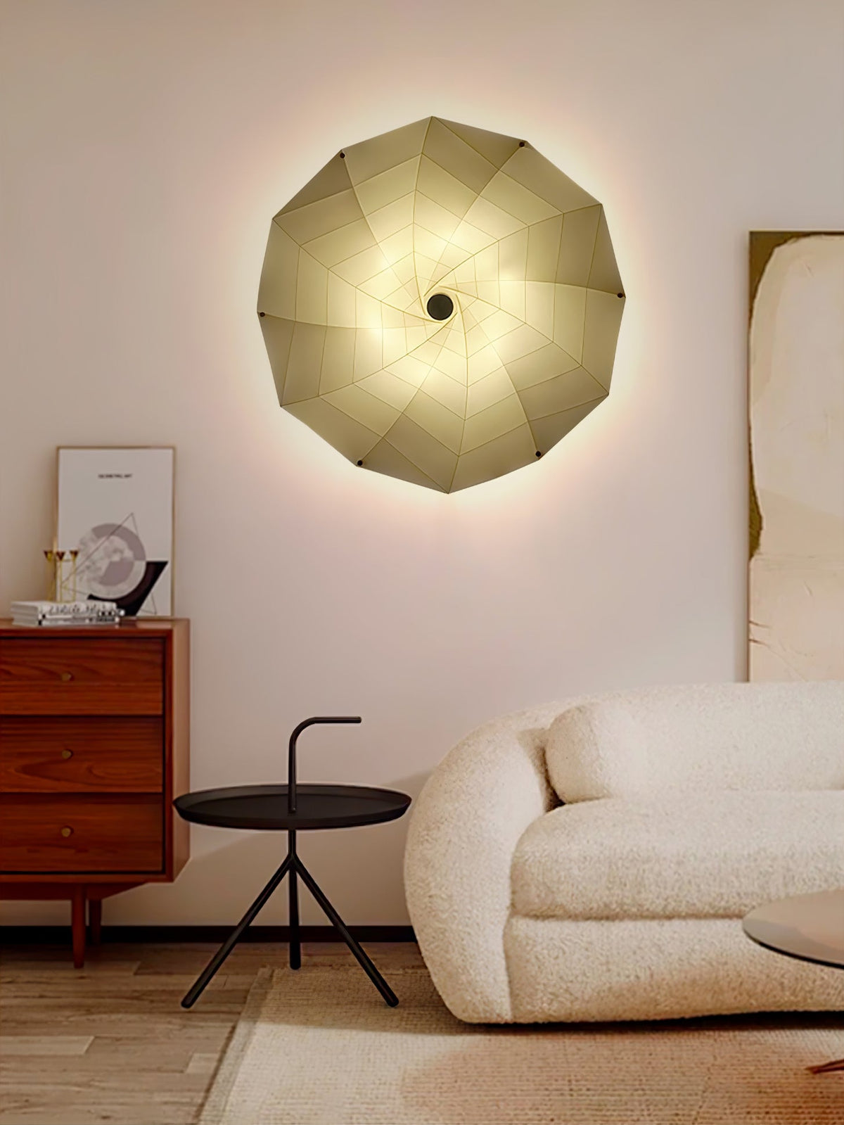 Sculpted Bloom Petal Contemporary Wall Lamp