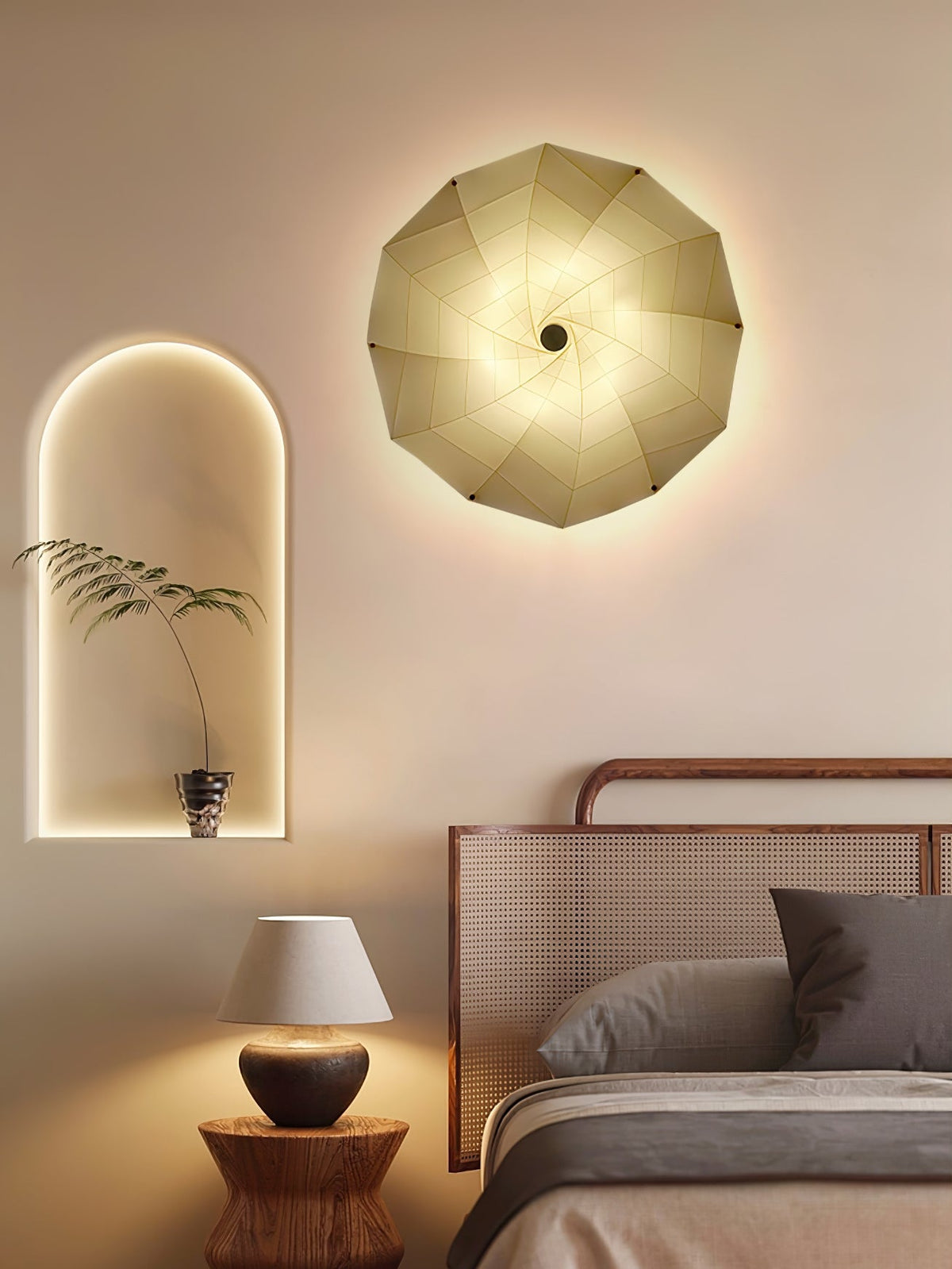 Sculpted Bloom Petal Contemporary Wall Lamp