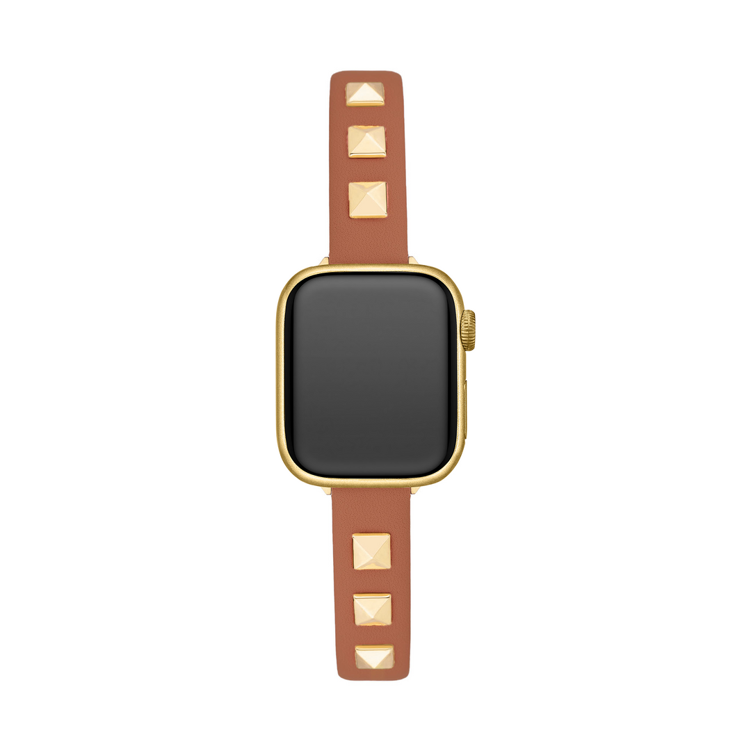 Modern Leather Studded Apple Watch Bands for Women