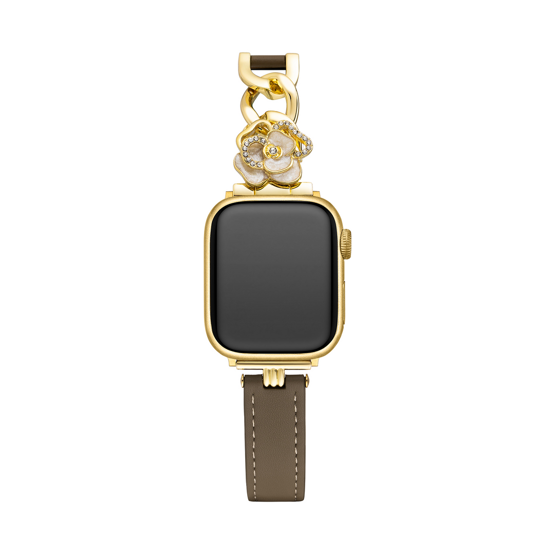 Bold Leather Chain Apple Watch Bands for Women