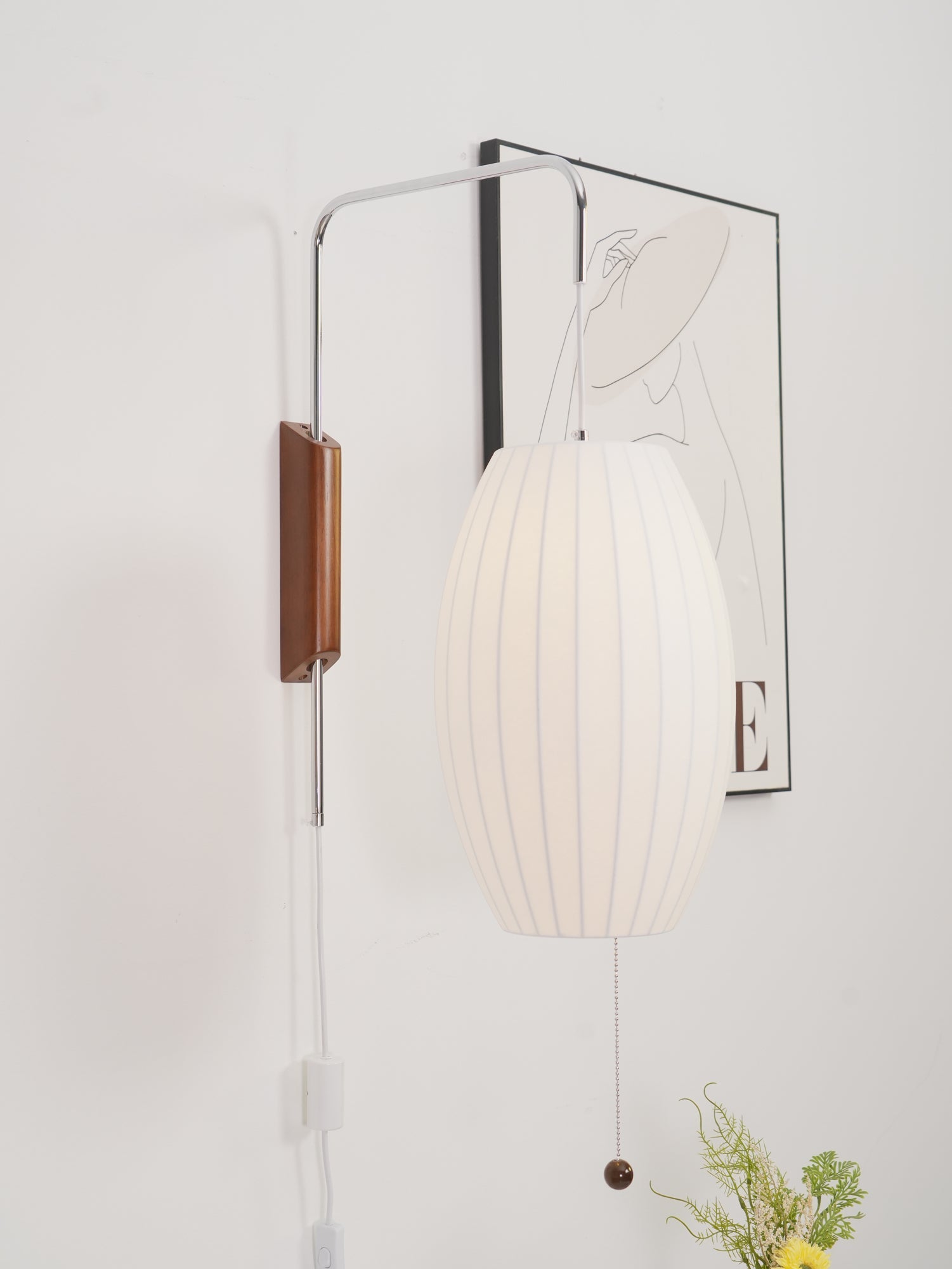 Spherical Contemporary Wall Sconce Swivel Arm