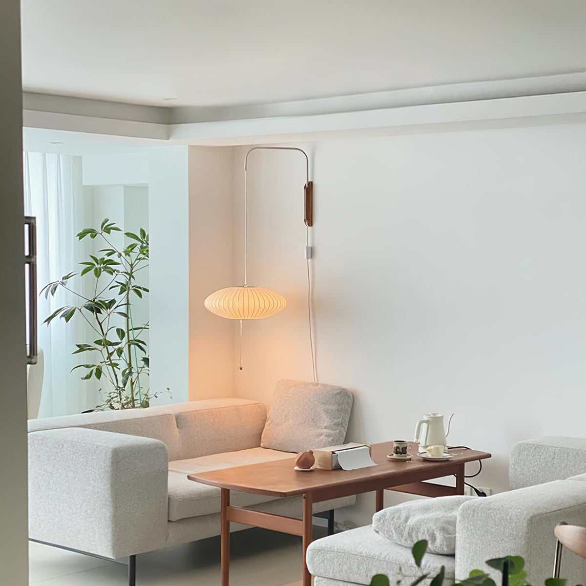 Spherical Contemporary Wall Sconce Swivel Arm