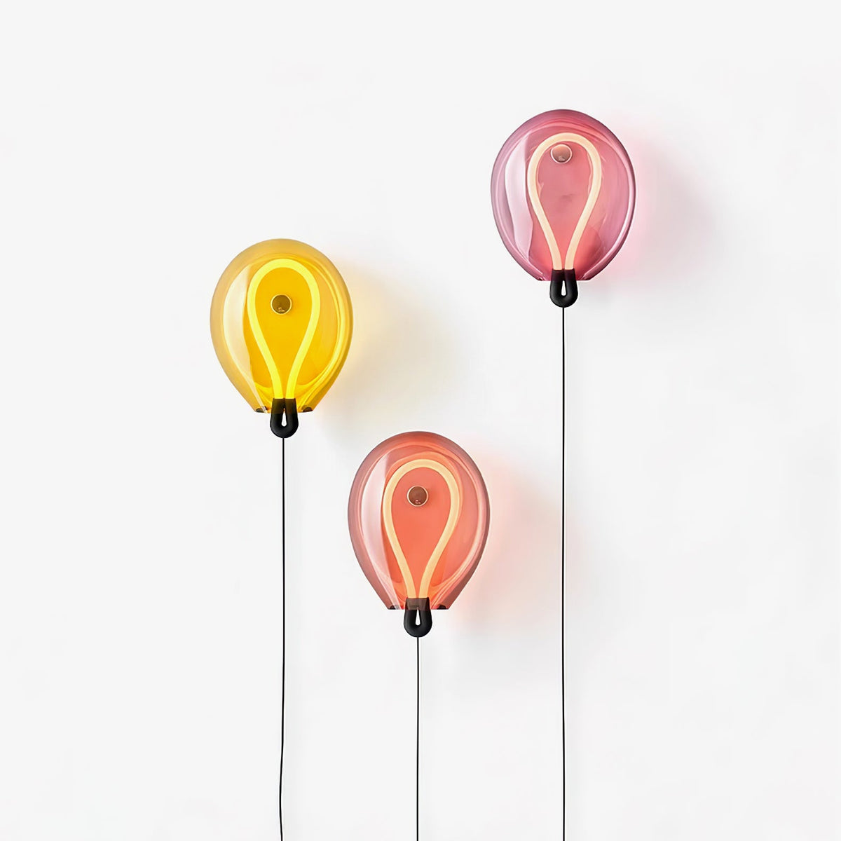 Delicate Bubble Glass Contemporary Wall Light