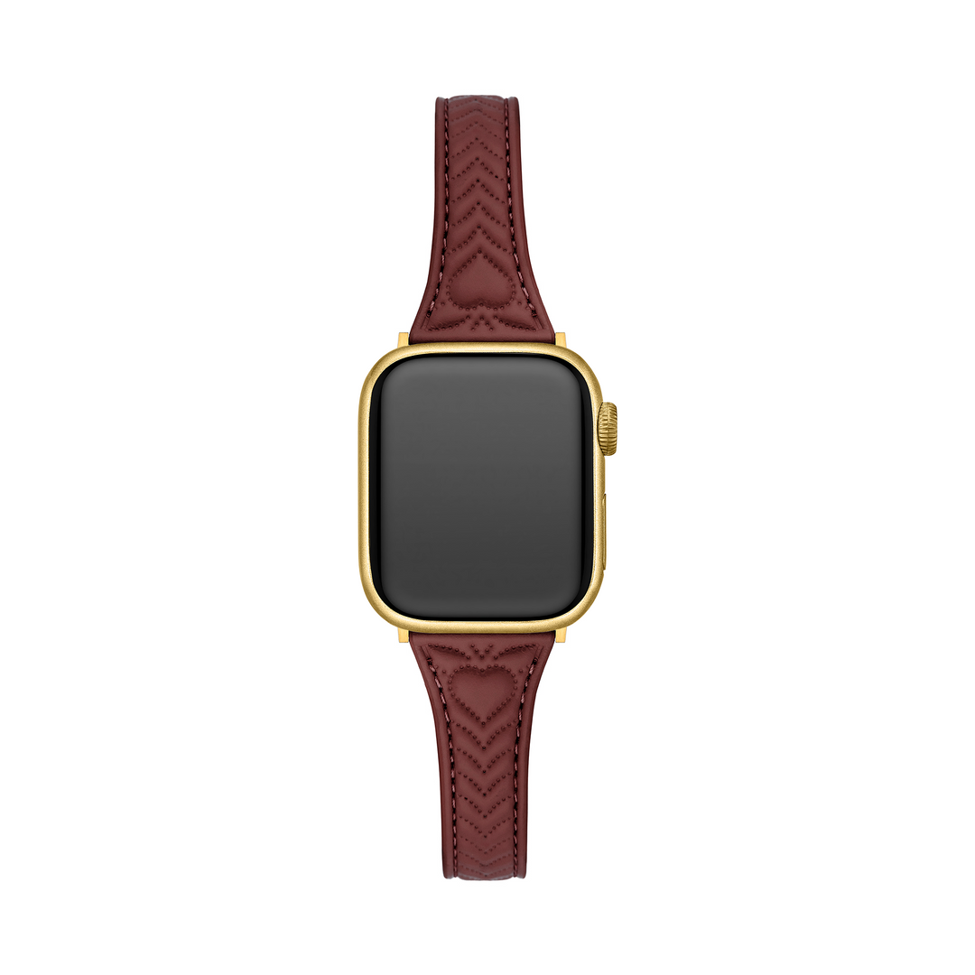 Dazzling Leather Stitched Apple Watch Bands for Women