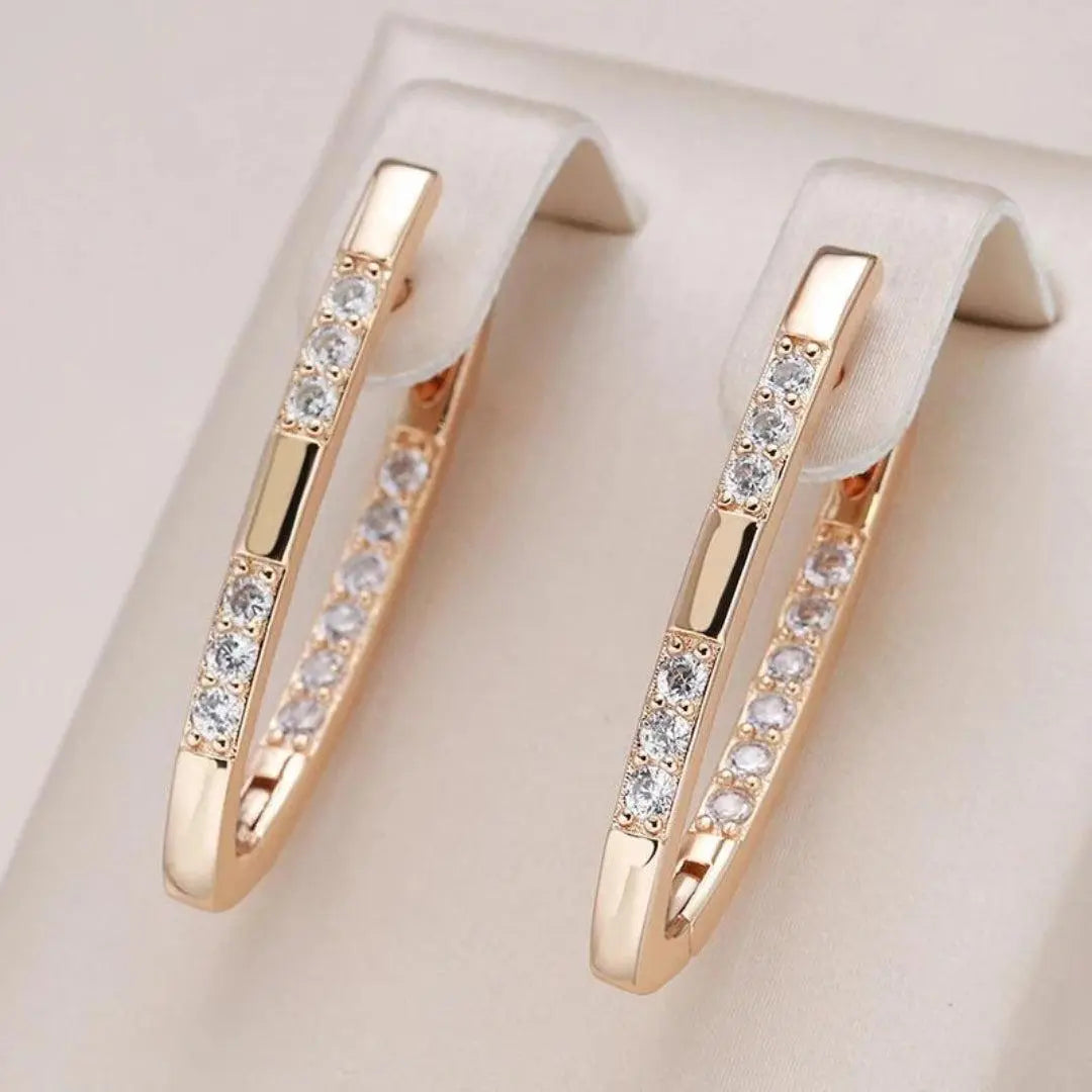 Delicate Zirconia Cat Earrings
