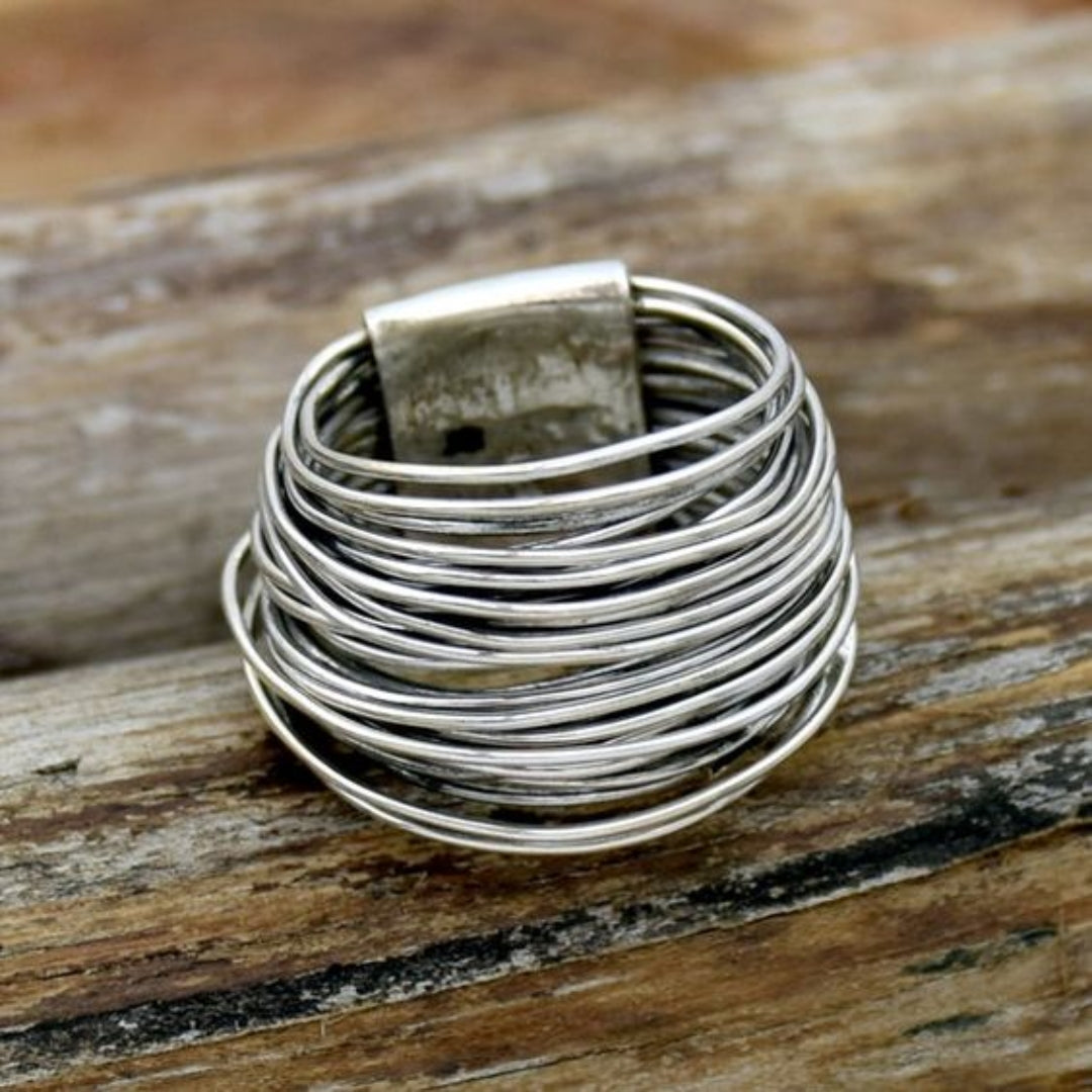 Romantic Vintage Statement Ring in Silver