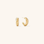 Load image into Gallery viewer, Croissant Bow Earrings
