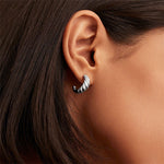 Load image into Gallery viewer, Croissant Bow Earrings
