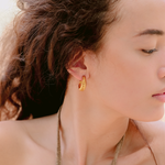 Load image into Gallery viewer, Croissant Bow Earrings
