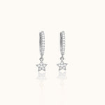 Load image into Gallery viewer, Vanna CZ Star Hoop Earrings
