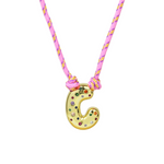 Load image into Gallery viewer, Chunky Gemstone Accented Initial Rope Necklace
