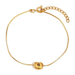 Load image into Gallery viewer, Dainty Bubble Letter Initial Bracelet
