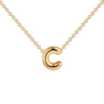 Load image into Gallery viewer, Dainty Bubble Letter Initial Necklace
