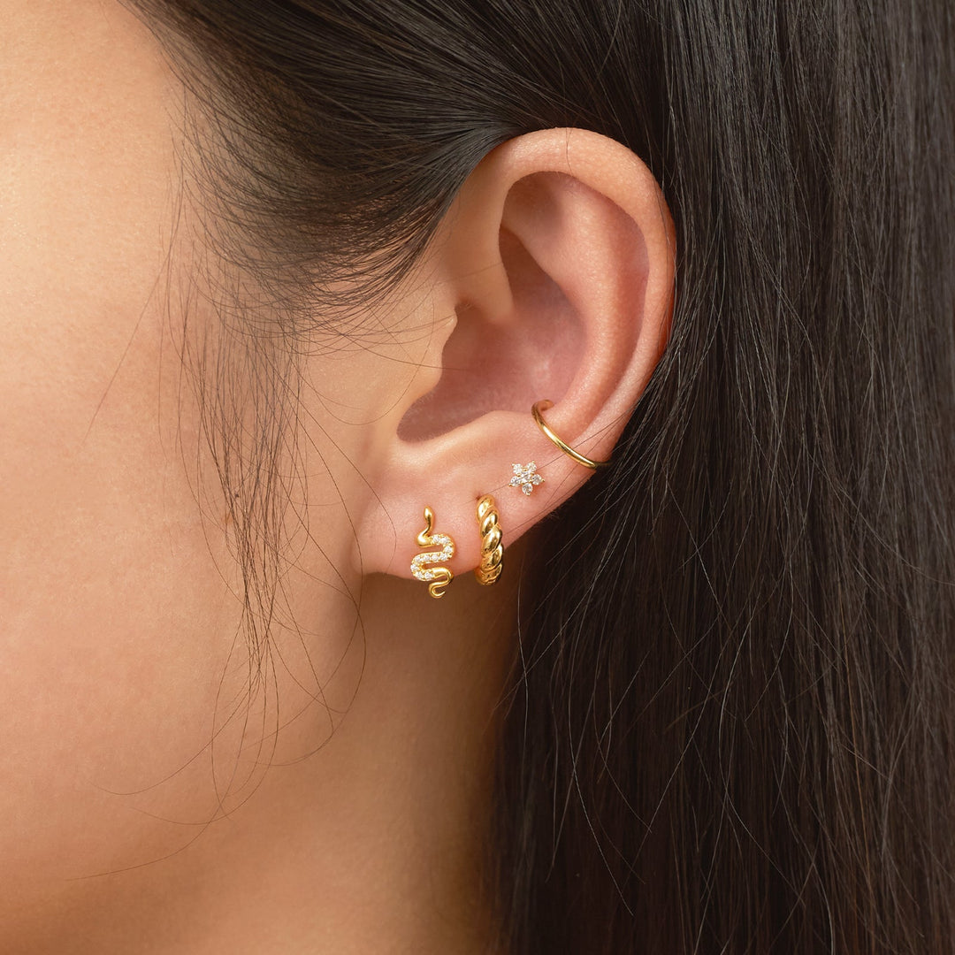 Urmi Snake CZ Stud Earrings